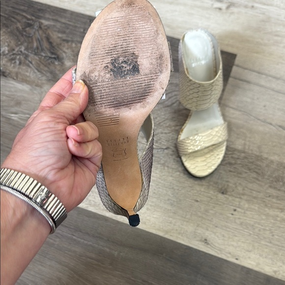🍁🌷Stuart Weitzman Cream Braided Sandals - Picture 3 of 5
